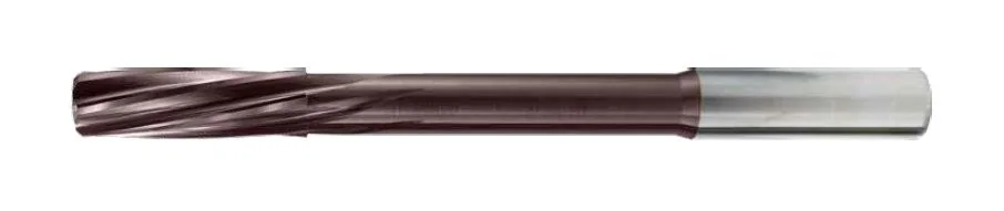 KARASAWA carbide reamer with a helical flute and cylindrical shank