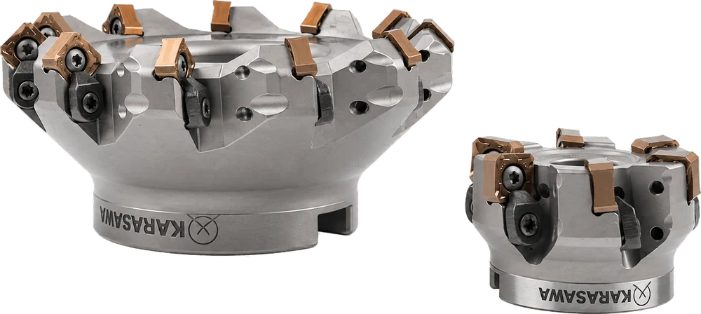 KARASAWA indexable carbide face milling bodies, two diameters