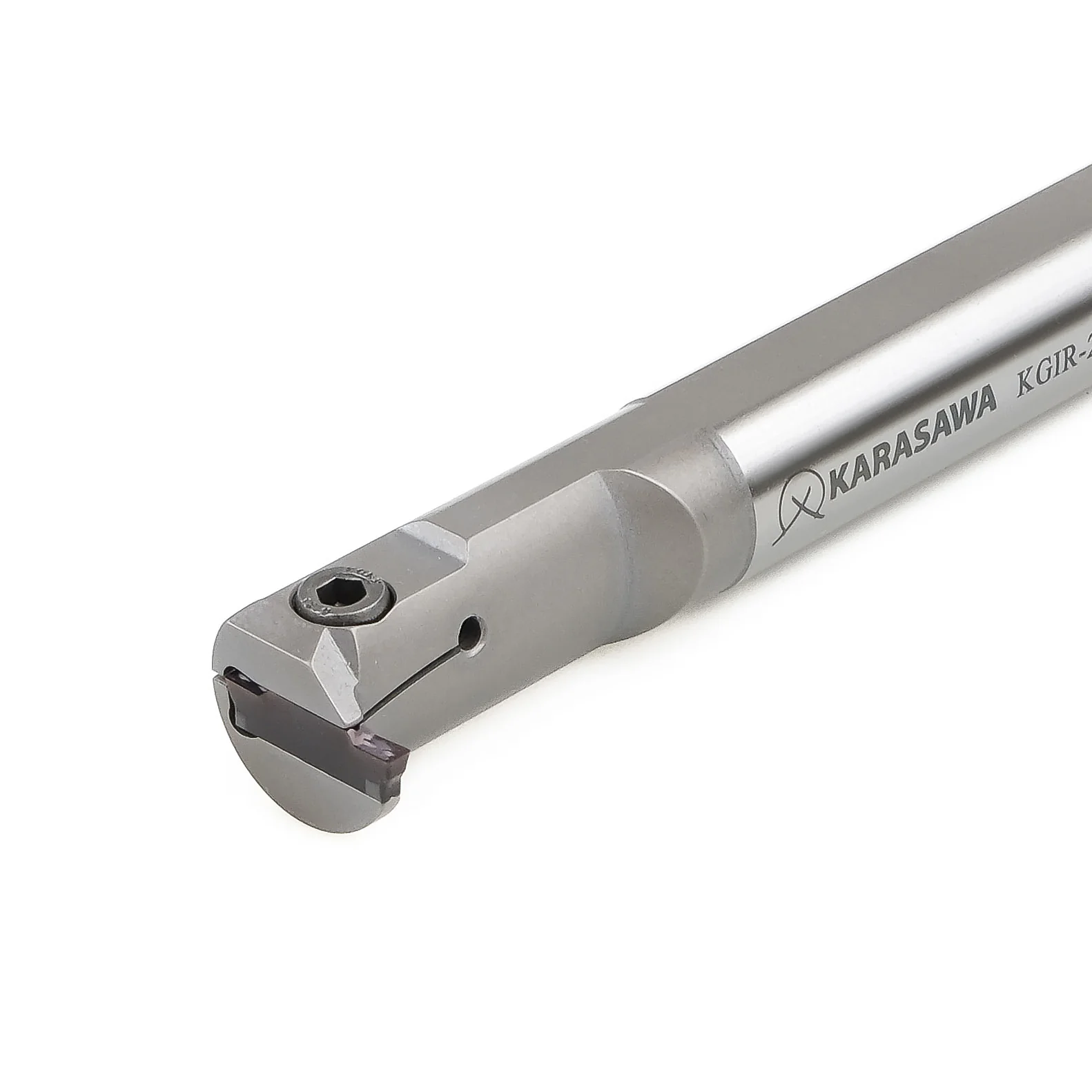 KARASAWA internal grooving toolholder KGIR — a round bar with a cutting head for grooves inside a hole