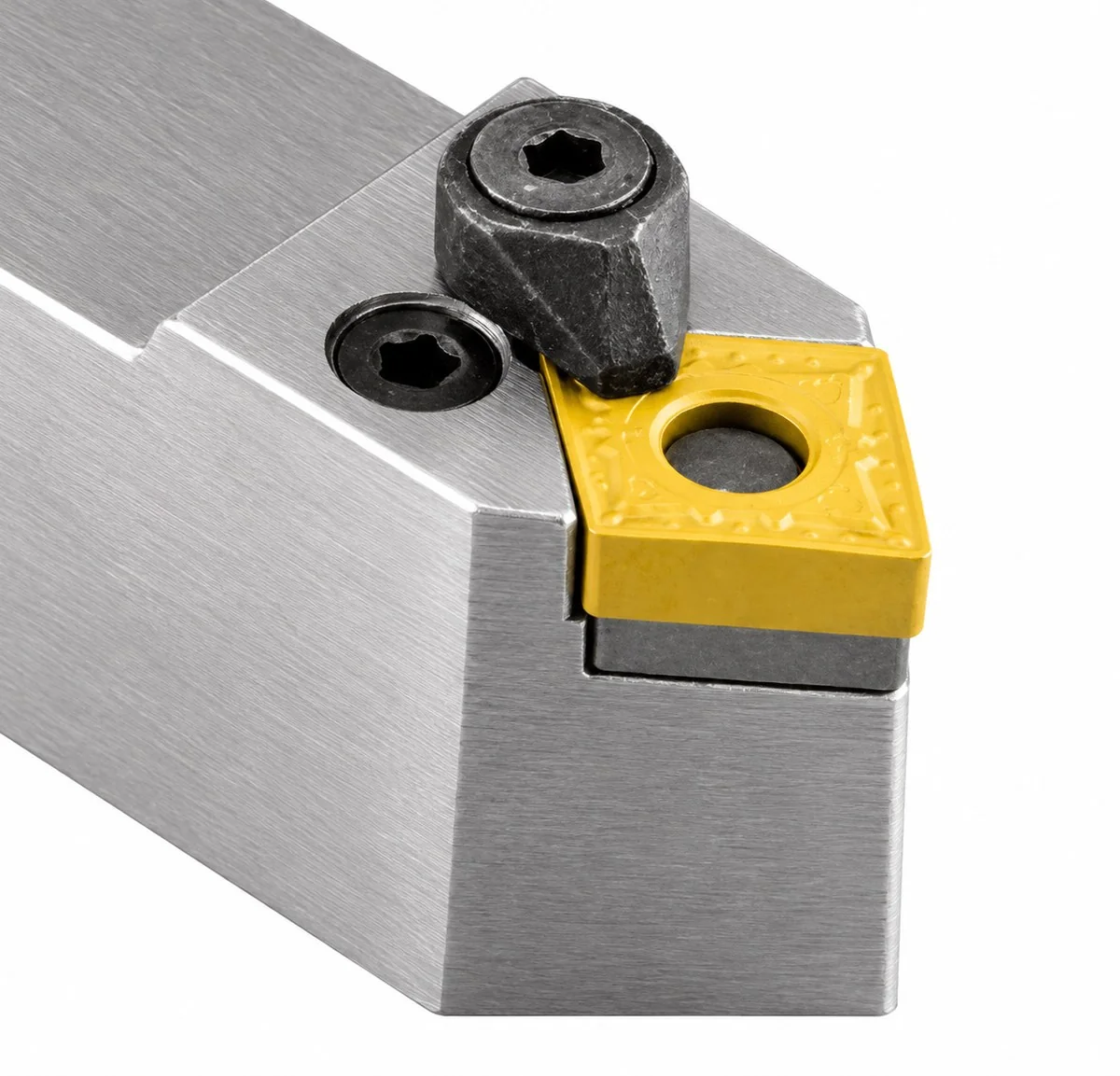 KARASAWA turning toolholder with lever clamping (P type) — a clear top face above the insert