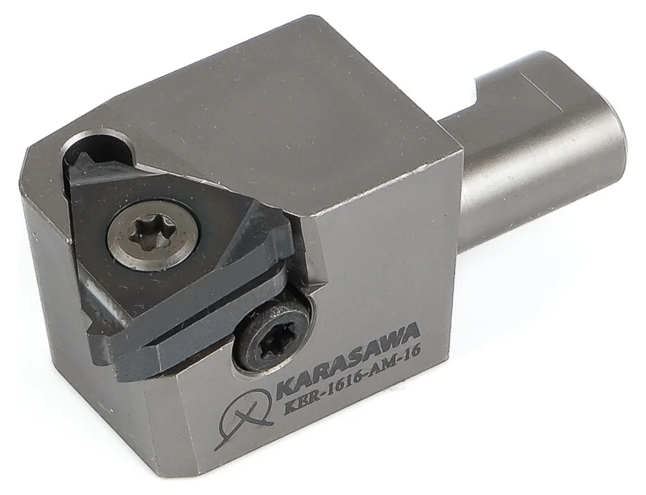 KARASAWA threading head KER-1616-AM-16 with a triangular 16ER threading insert under a top clamp