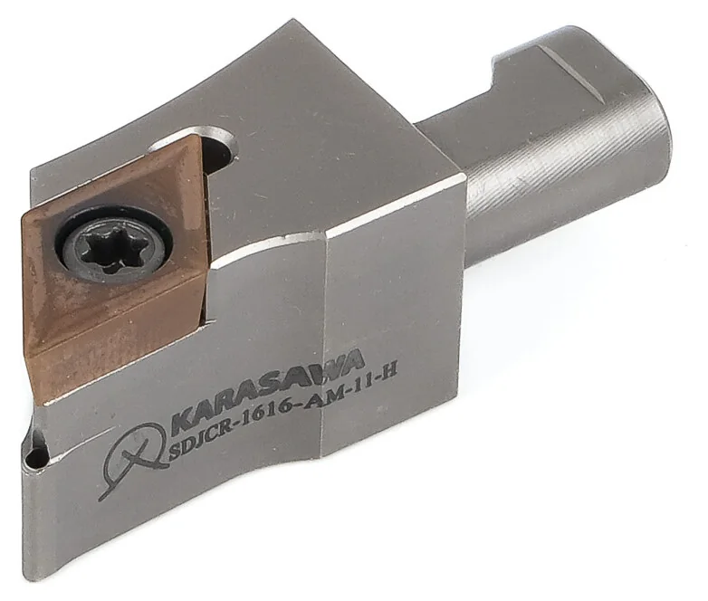 KARASAWA exchangeable head SDJCR-1616-AM-11-H with a 55° rhombic DC.. 11T3 insert on a Torx screw
