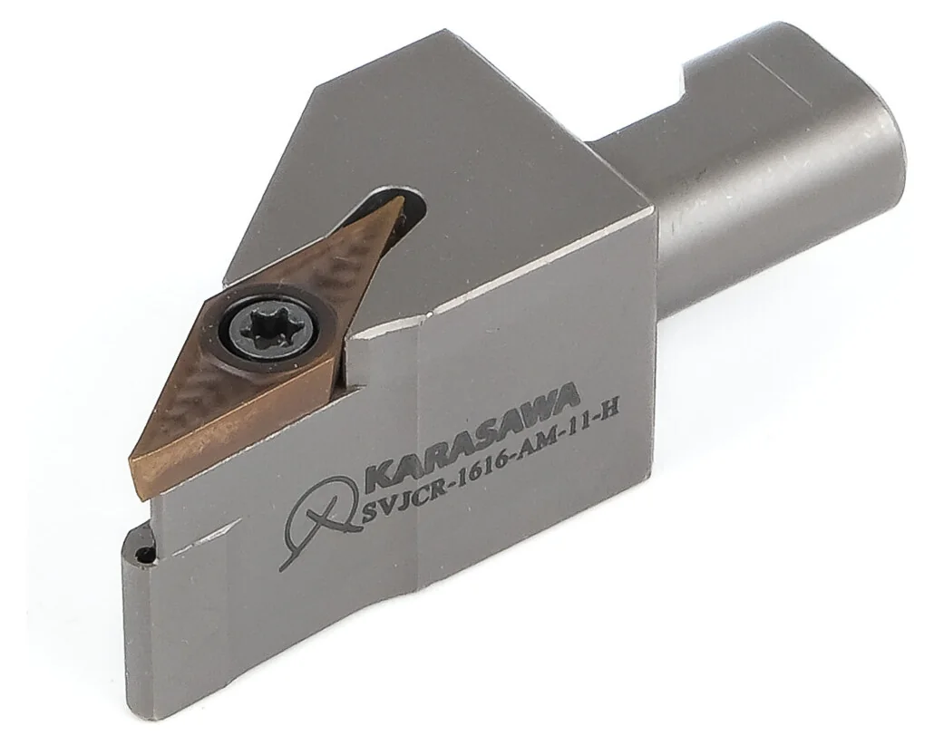 KARASAWA exchangeable head SVJCR-1616-AM-11-H with a sharp 35° rhombic VC.. 1103 insert for contour turning